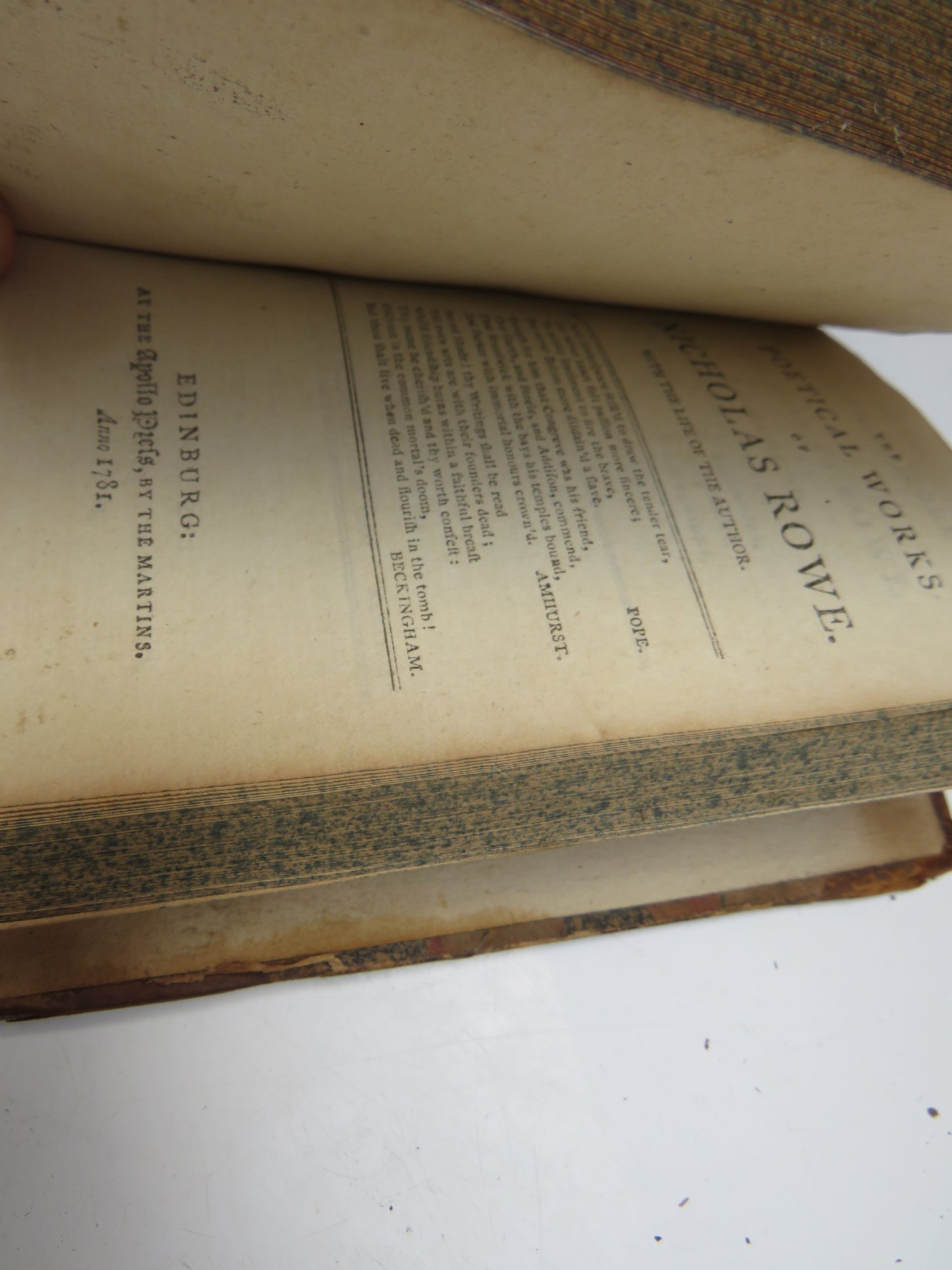 The Poetical Works of Thomas Gray, Gilbert West & Nicholas Rowe 1781 - 1782 -Bell's Edition