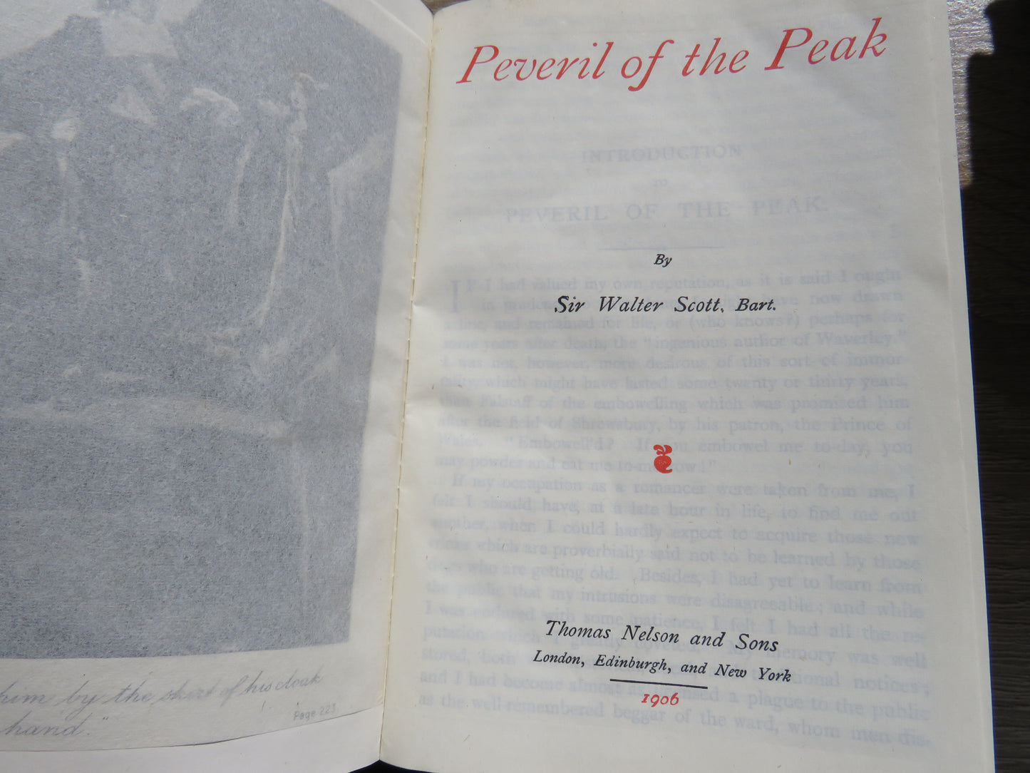 Peveril of the Peak By Sir Walter Scott 1906
