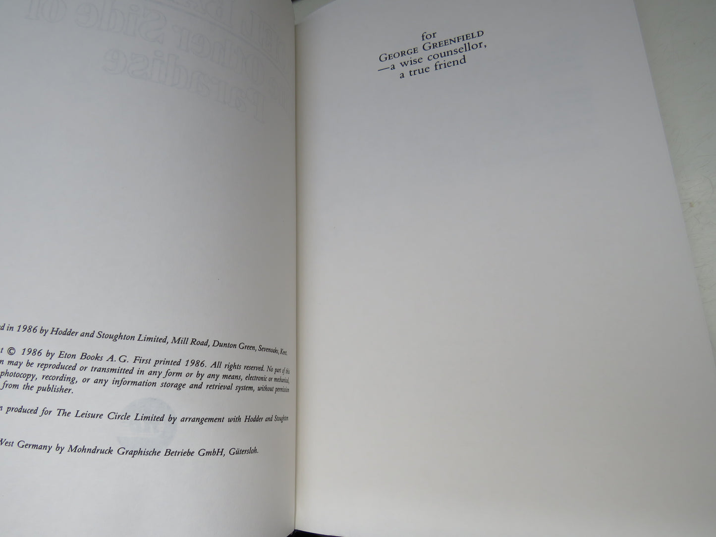 The Other Side of Paradise By Noel Barber 1986