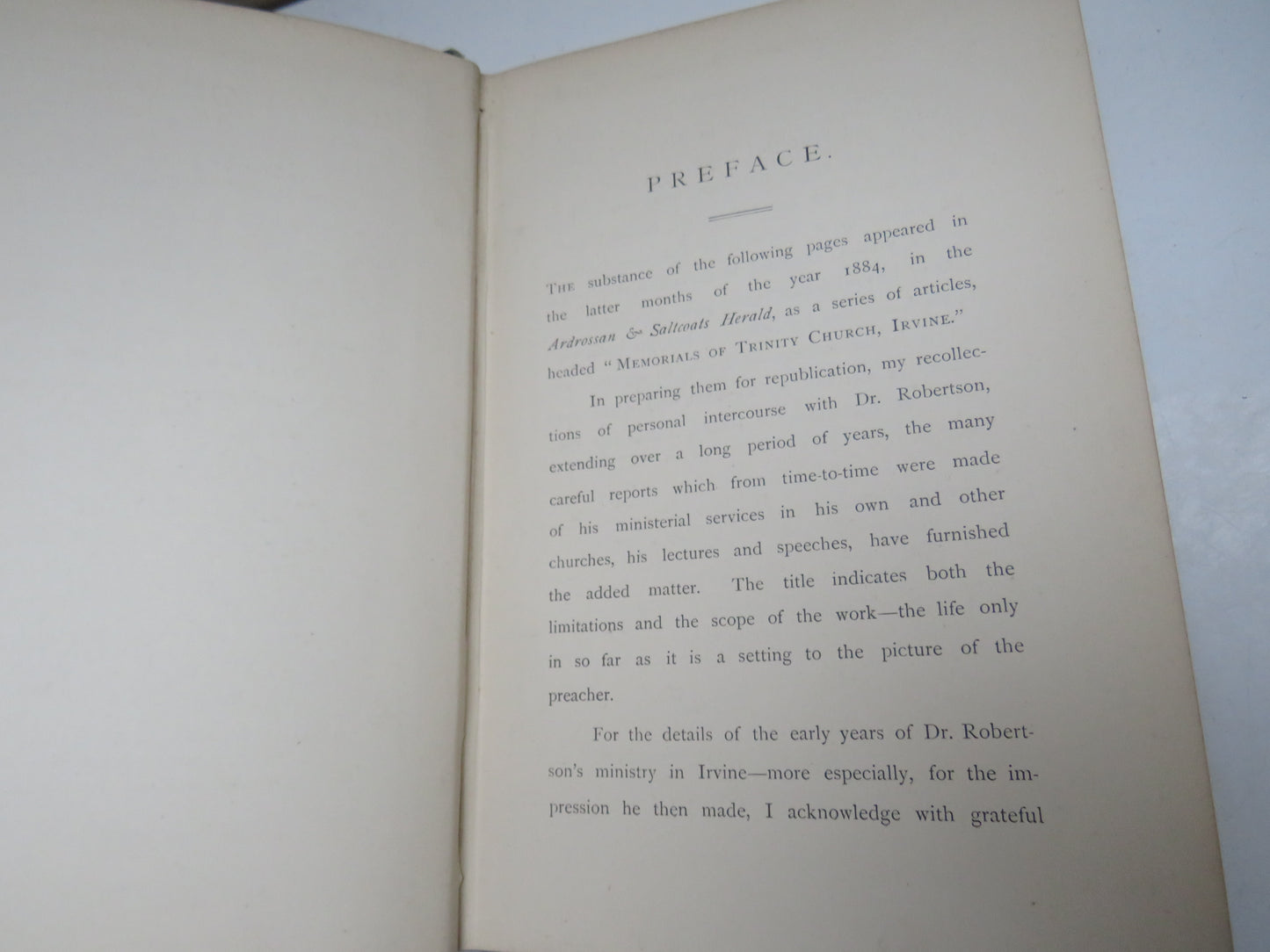 Robertson of Irvine Poet-Preacher by Arthur Guthrie 1890