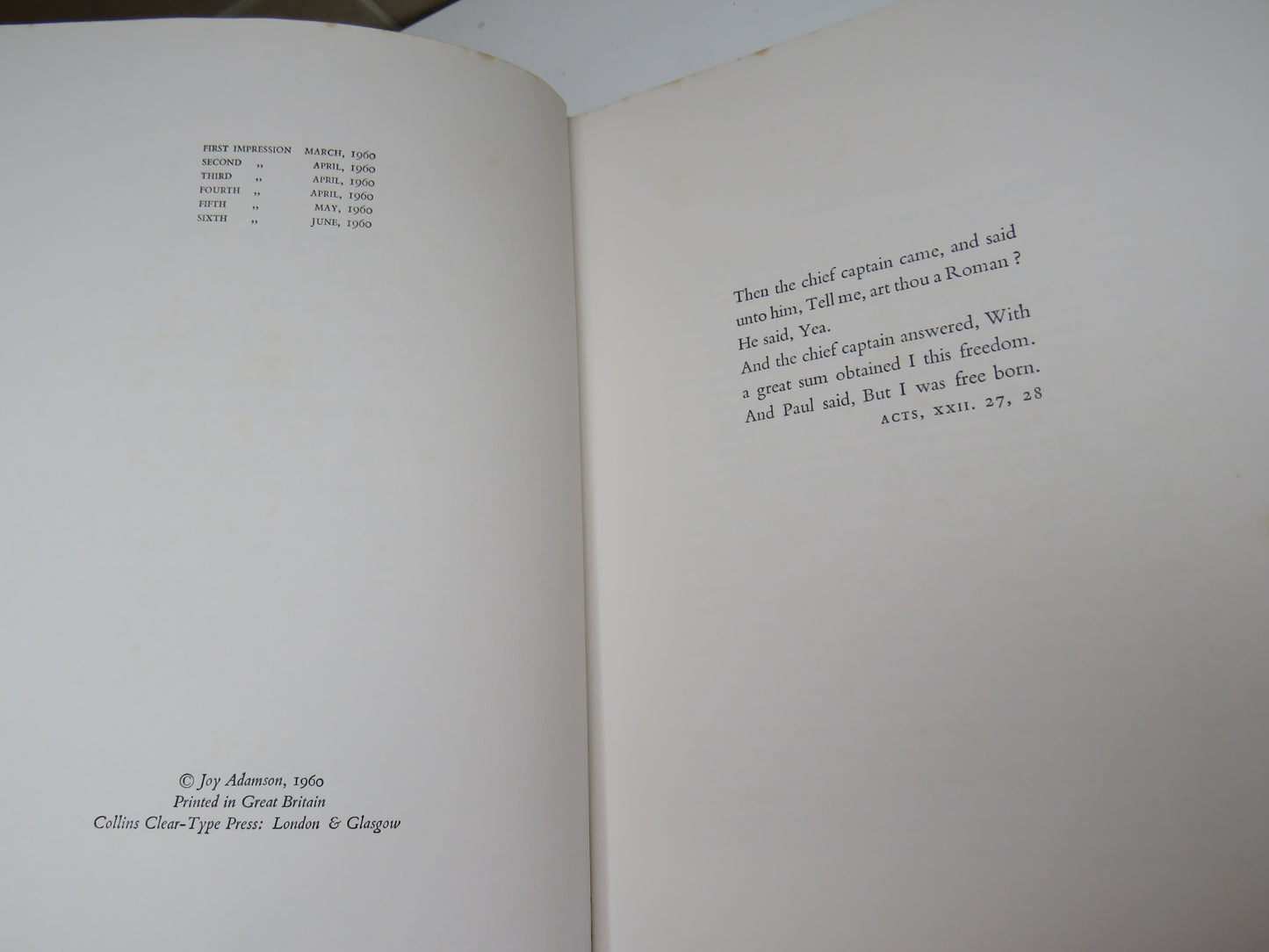 Born Free, A Lioness of Two Worlds by Joy Adamson, 1960