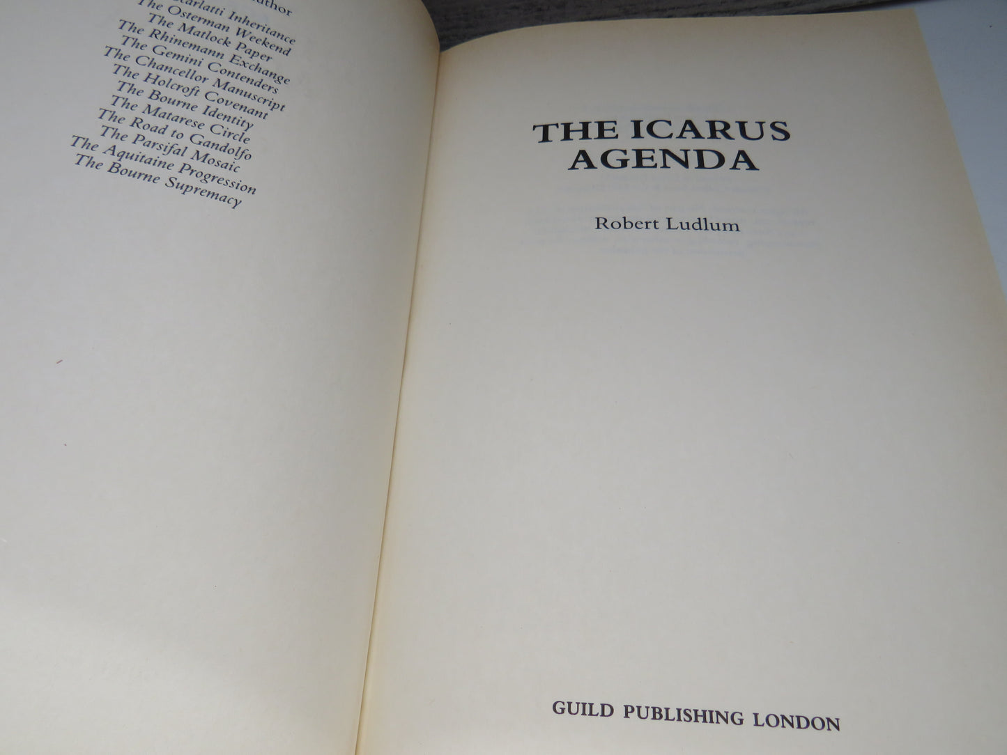 The Icarus Agenda By Robert Ludlum 1988
