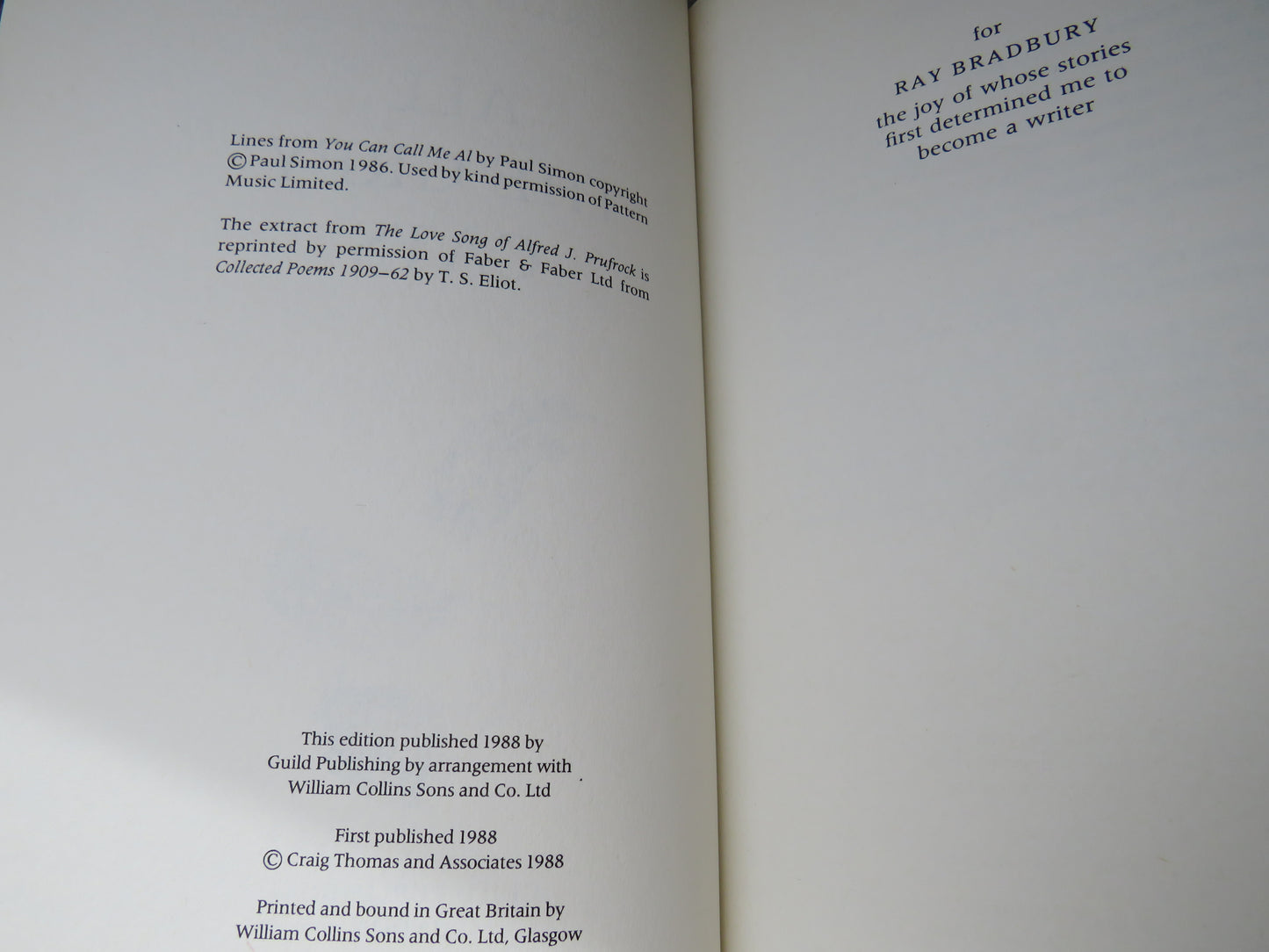 All The Grey Cats By Craig Thomas 1988