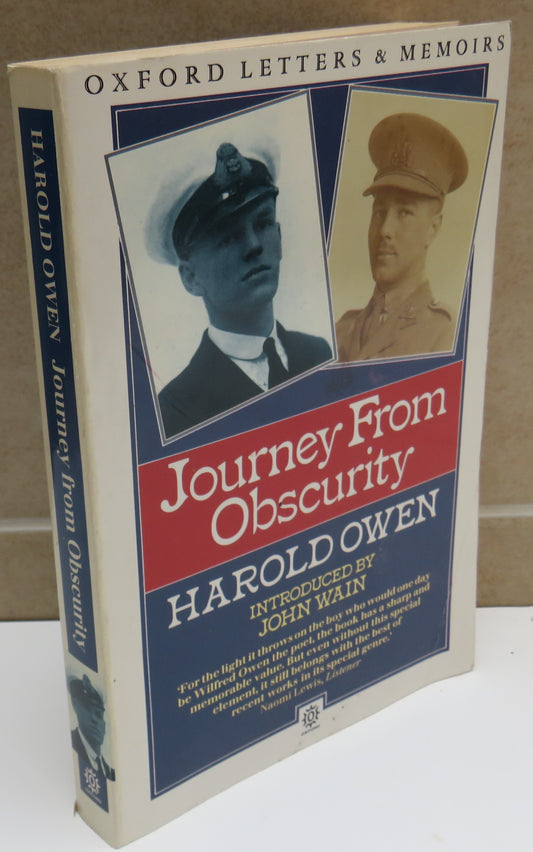 Journey From Obscurity By Harold Owen 1988