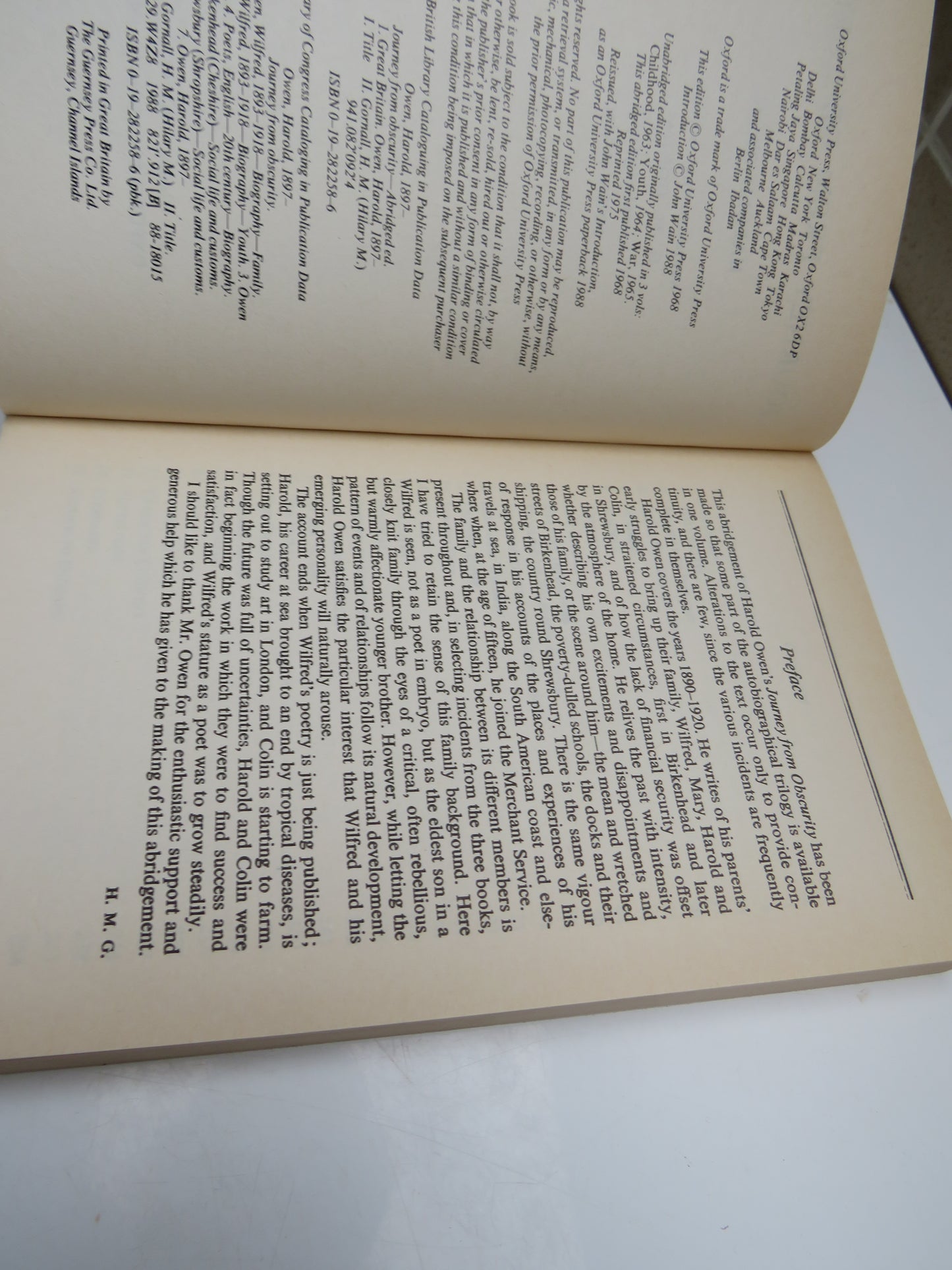 Journey From Obscurity By Harold Owen 1988