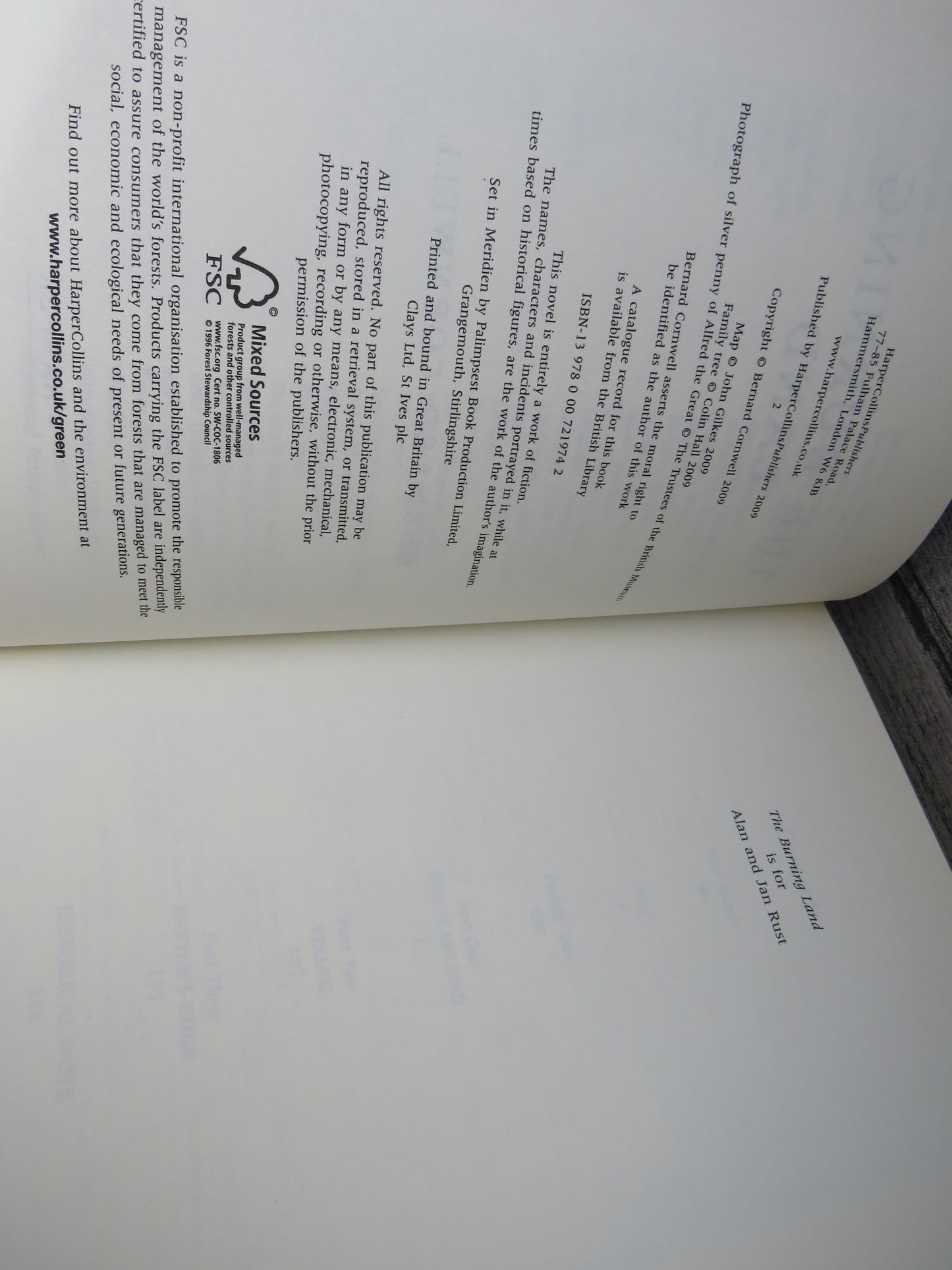 The Burning Land By Bernard Cornwell 2009