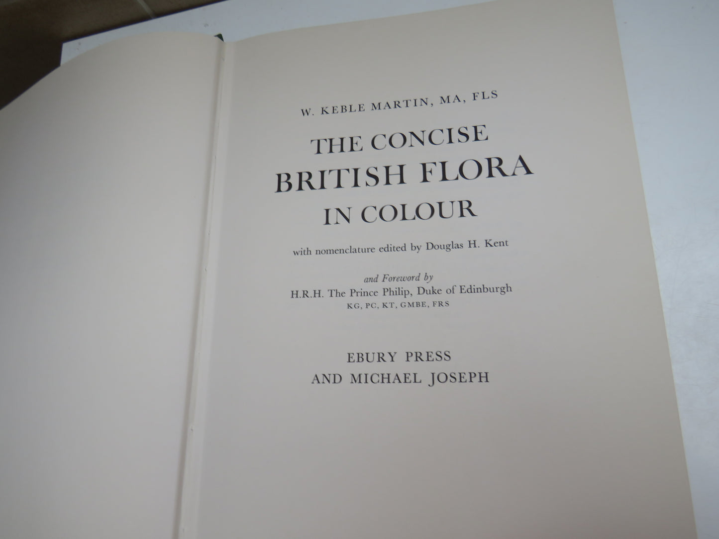 The Concise British Flora in Colour by W. Keble Martin - 1486 Species Illustrated, 1965
