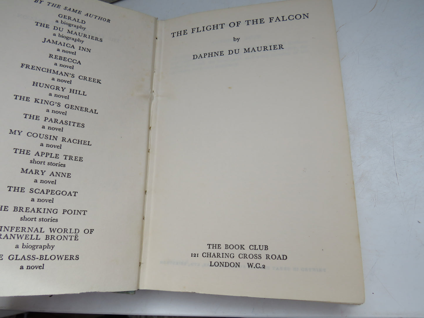 The Flight of the Falcon By Daphne Du Maurier 1965