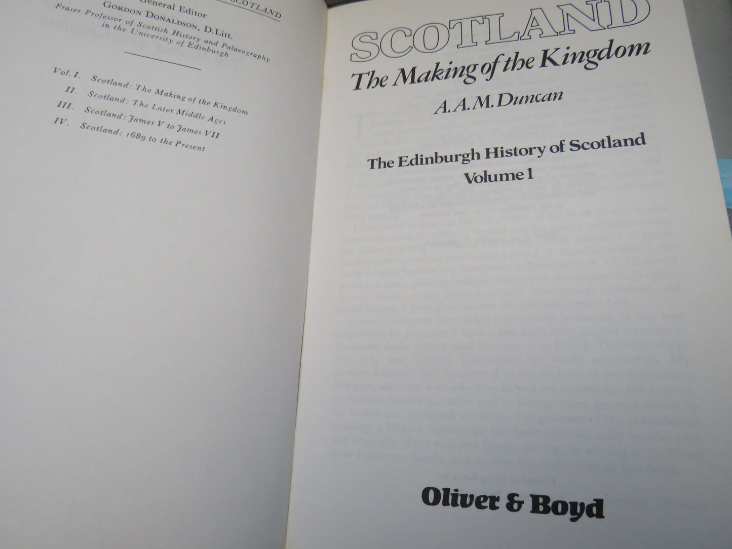 The Edinburgh History of Scotland 1978 4 Volume Set