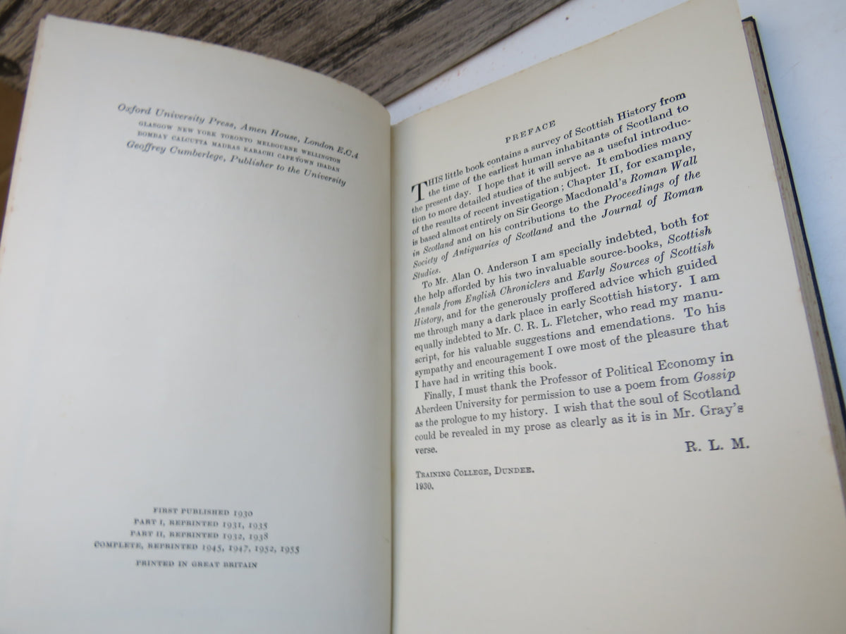 A Short History of Scotland By Robert L. Mackie 1955