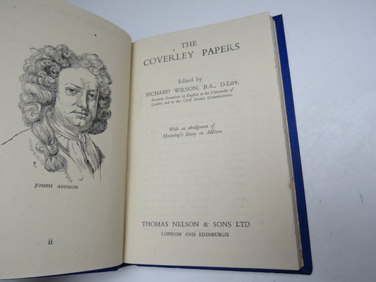 The Coverley Papers Edited By Richard Wilson 1941