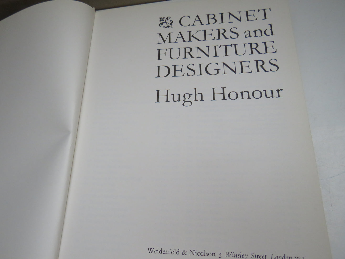 Cabinet Makers and Furniture Designers by Hugh Honour, 1969