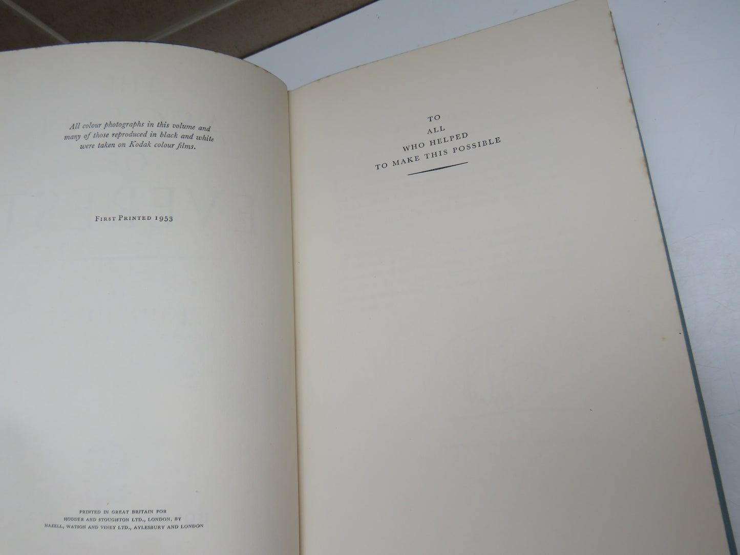The Ascent of Everest by John Hunt, 1953