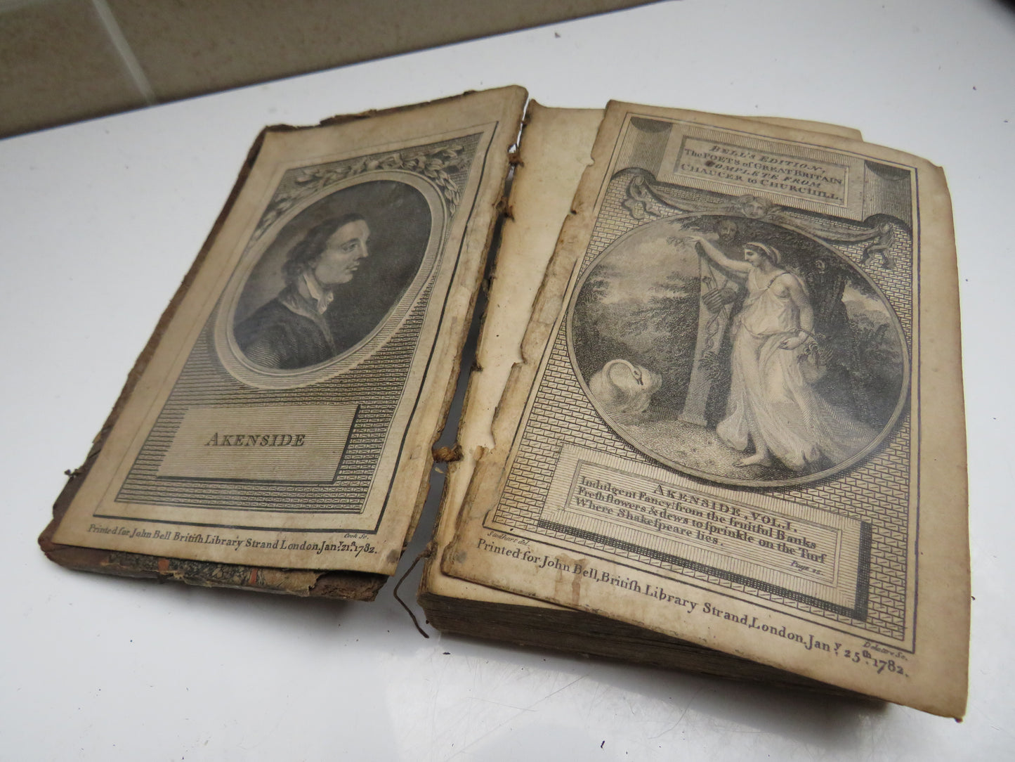 The Poetical Works of Mark Akenside Vol I & II 1781