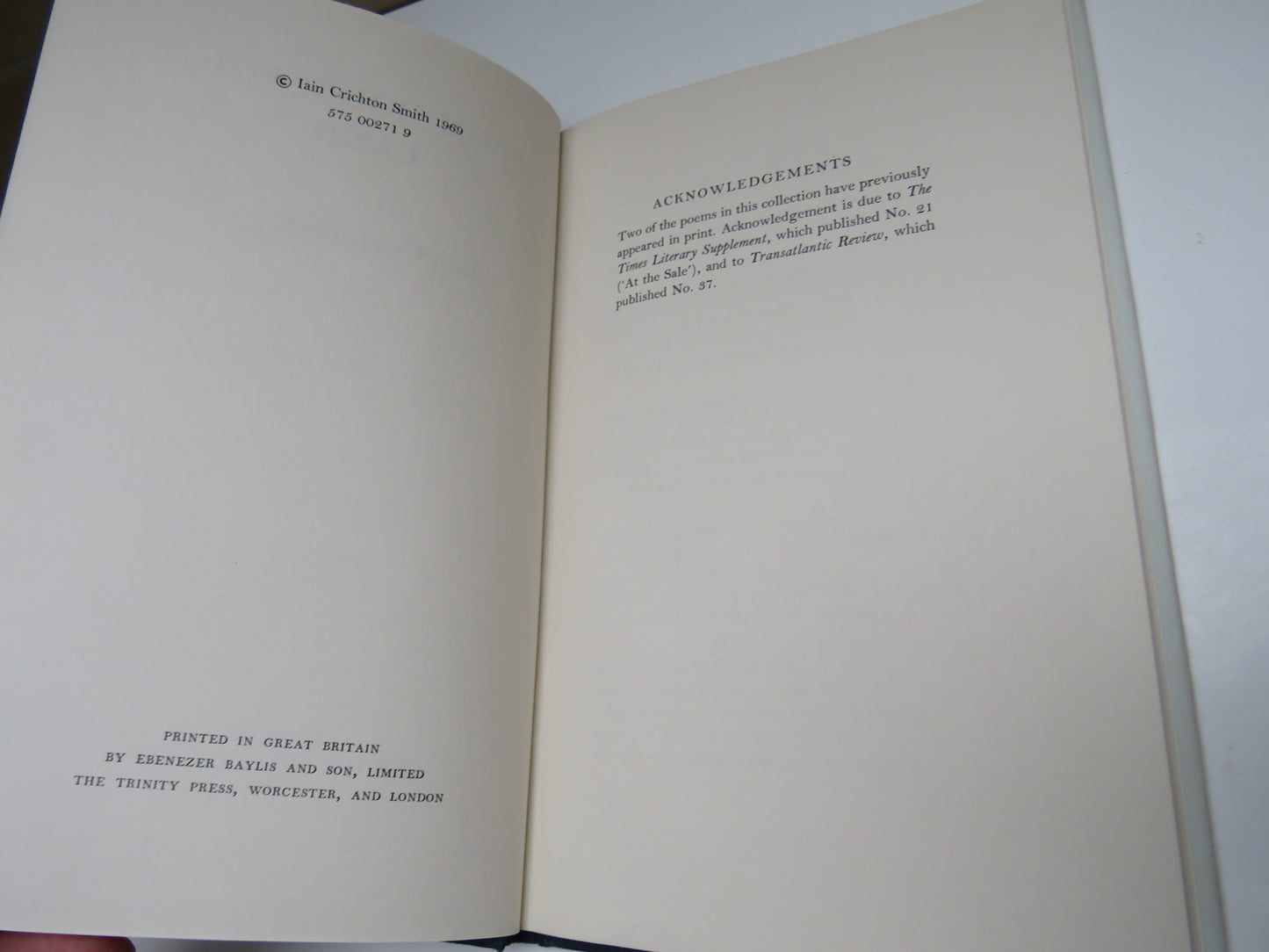 From Bourgeois Land By Iain Crichton Smith 1969