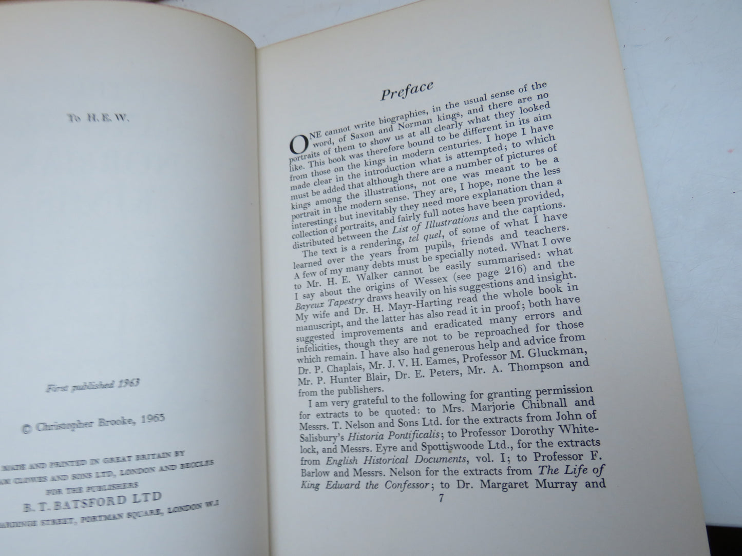The Saxon & Norman Kings By Christopher Brooke 1963