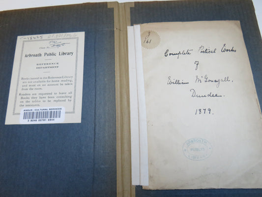 Complete Poetical Works of William McGonagall Dundee 1879