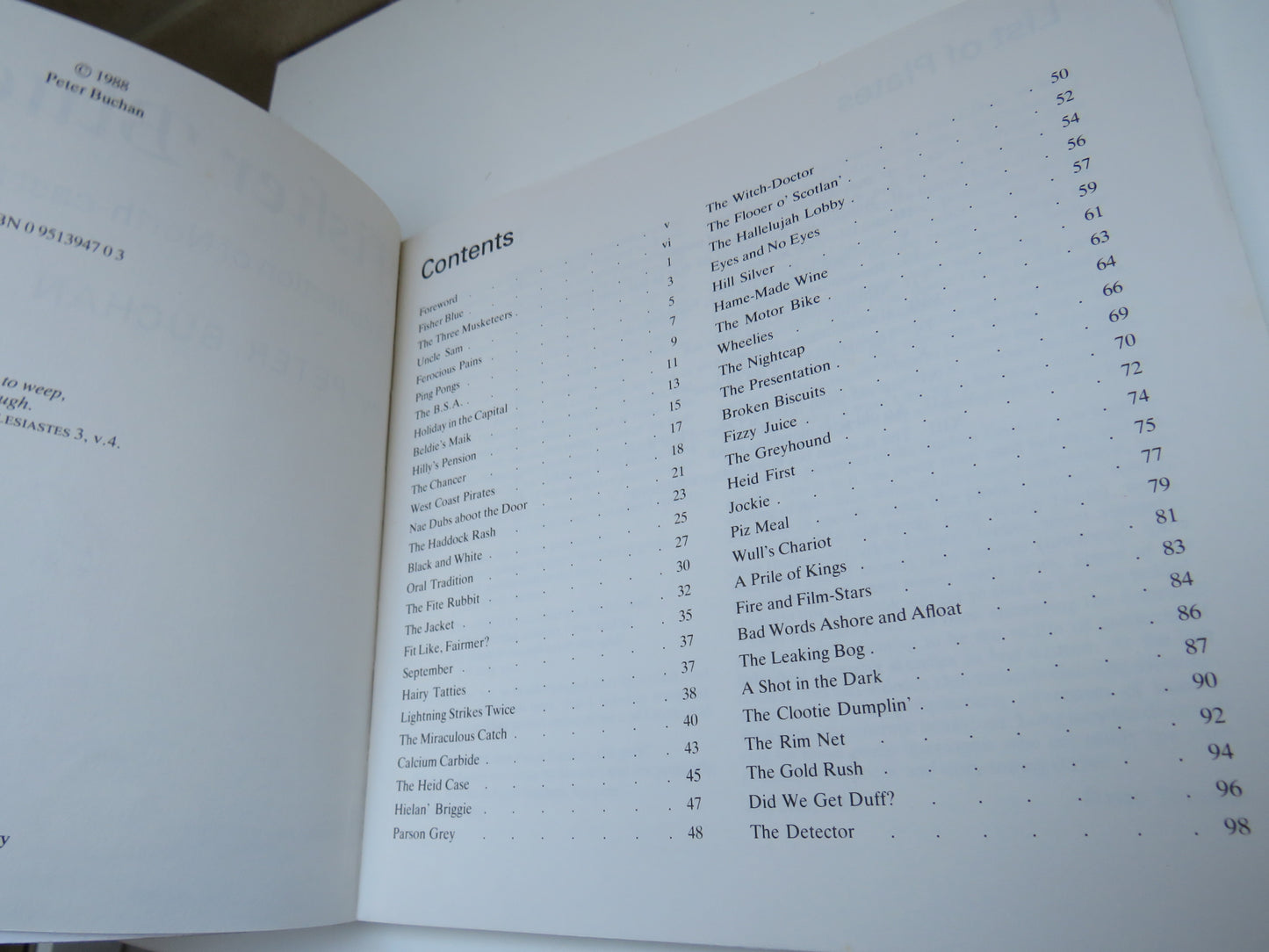 Fisher Blue, A Collection of North-east Tales and Poems, by Peter Buchan, 1988, Signed