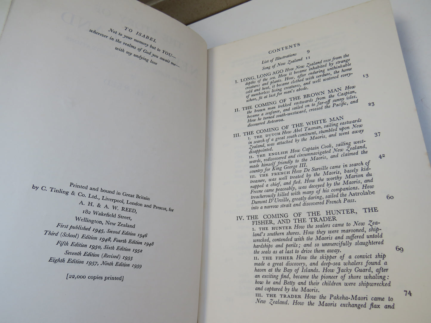 The Story of New Zealand by A. H. Reed, 1959