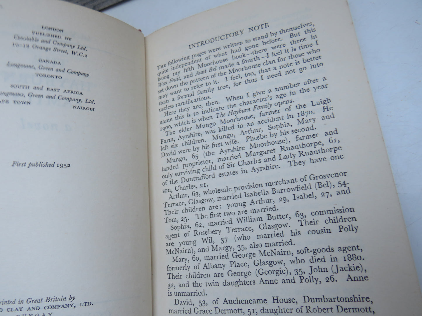 The Hayburn Family A Novel By Guy McCrone 1952