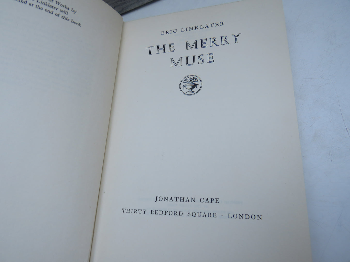 The Merry Muse By Eric Linklater 1959