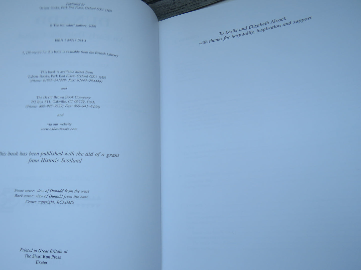 Dunadd An Early Dalriadic Capital By Alan Lane and Ewan Campbell 2000