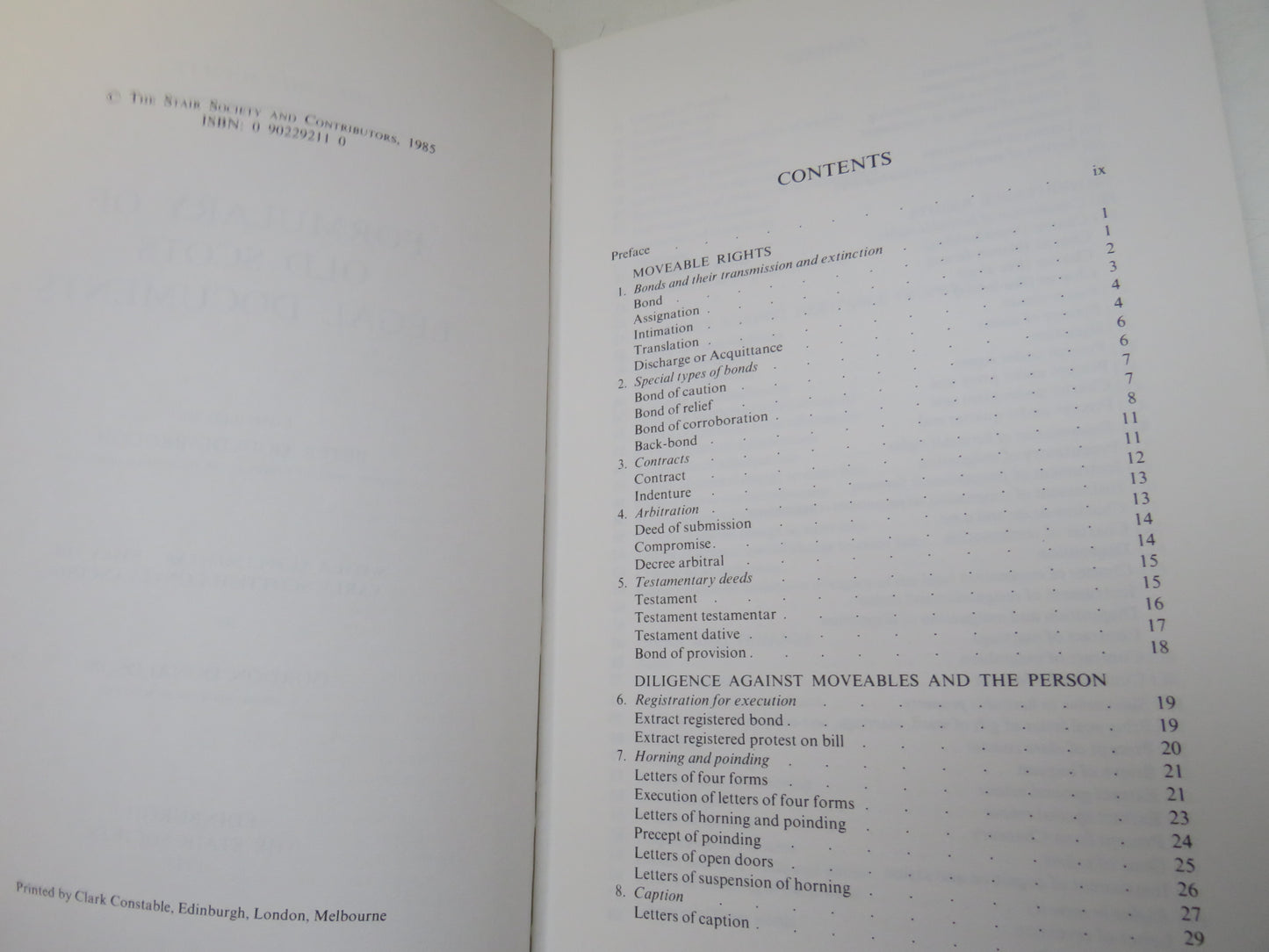 Formulary of Old Scots Legal Documents Compiled By Peter Gouldesbrough 1985 The Stair Society