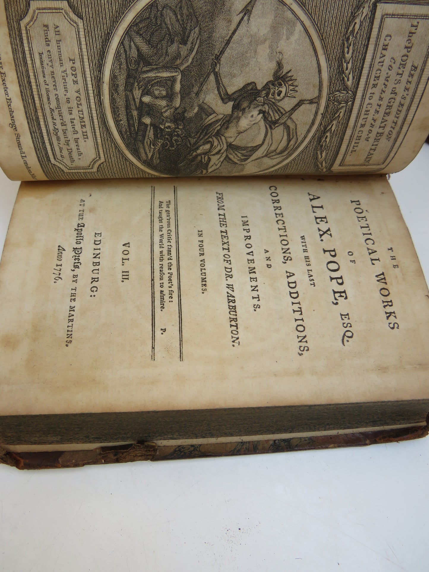 The Poetical Works of Alex.Pope Esq 1776 Volumes I-IV