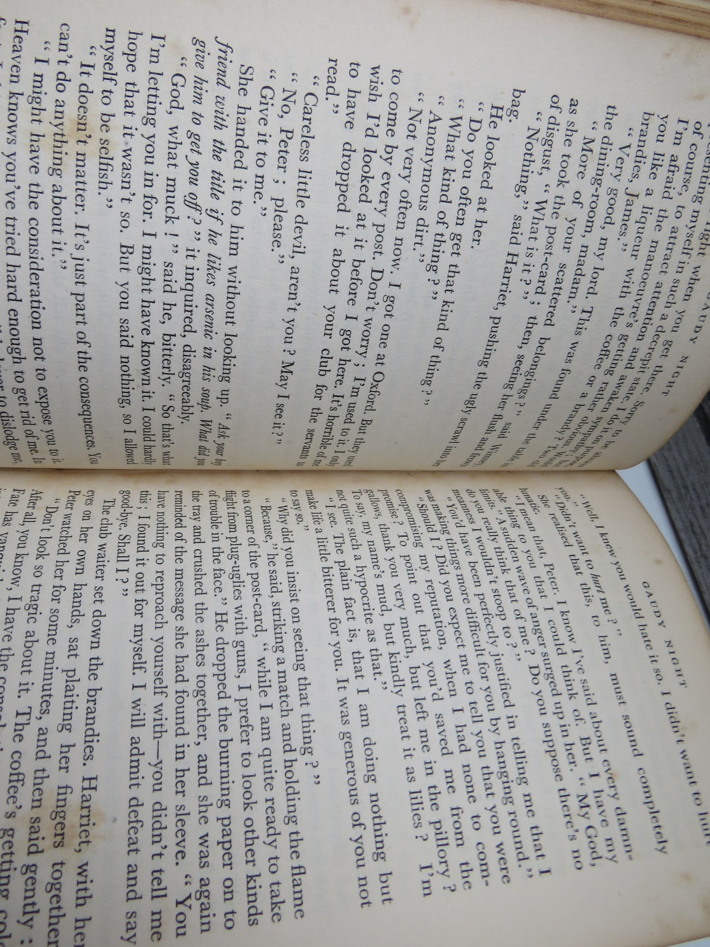 Gaudy Night By Dorothy L. Sayers 1935