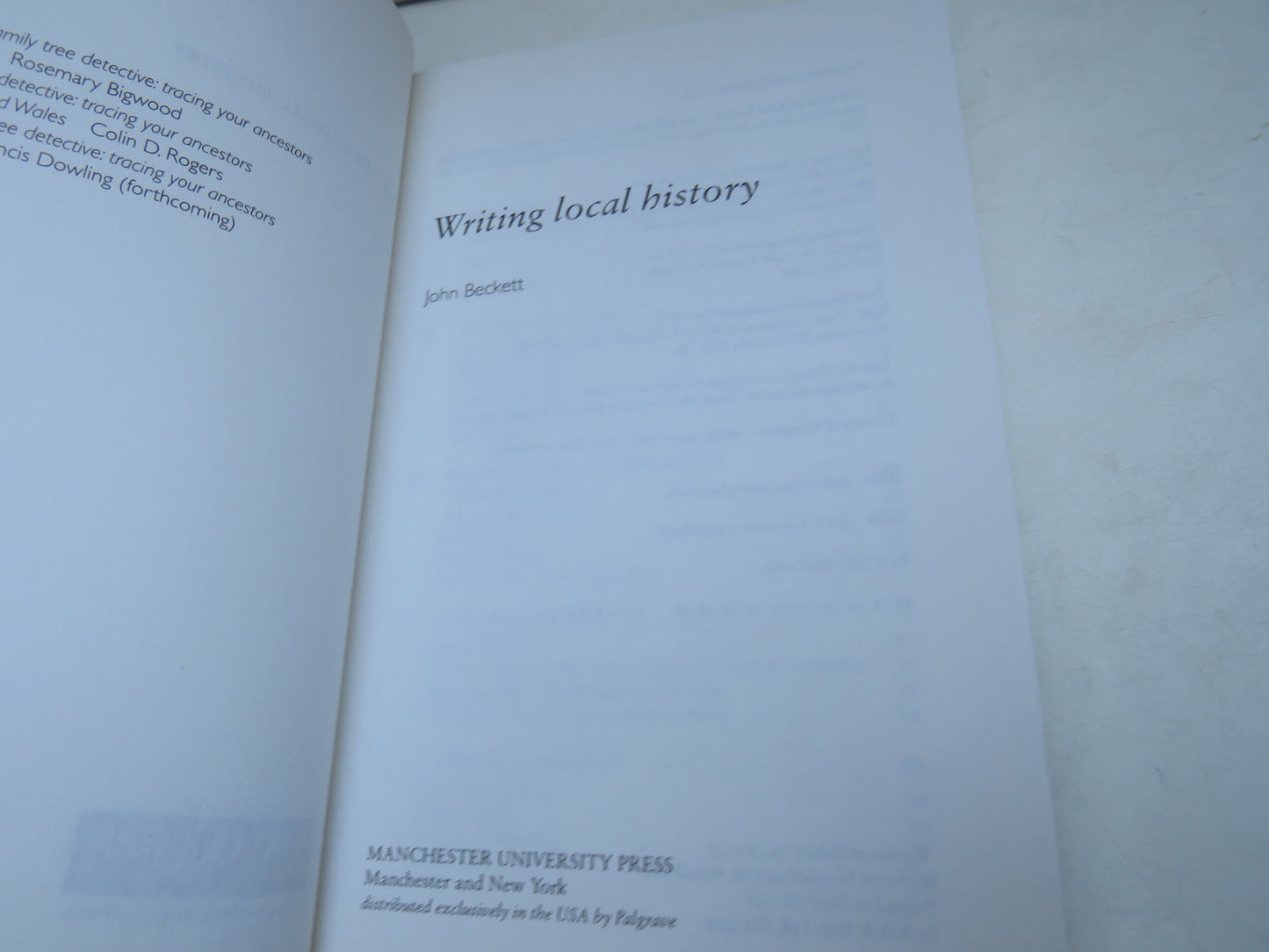 Writing Local History By John Beckett 2007