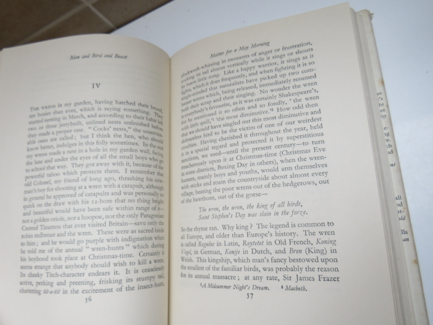 Man and Bird and Beast More Country Contentments By John Moore 1959