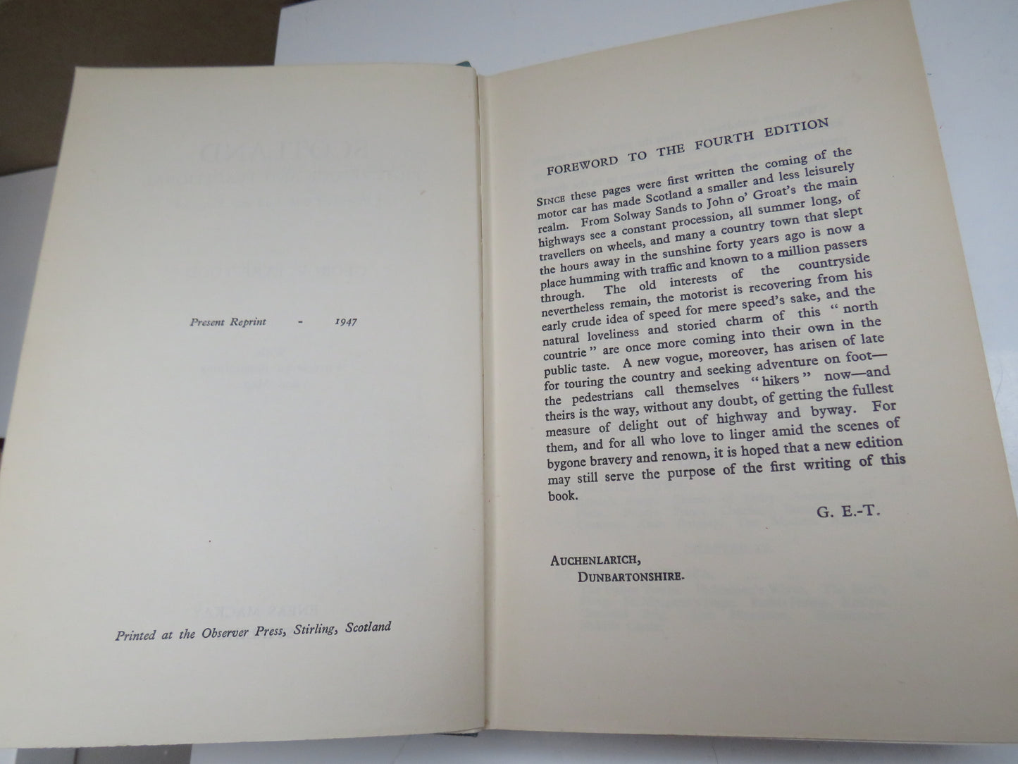 Scotland Picturesque and Traditional A Pilgrimage With Staff and Knapsack By George Eyre-Todd 1947