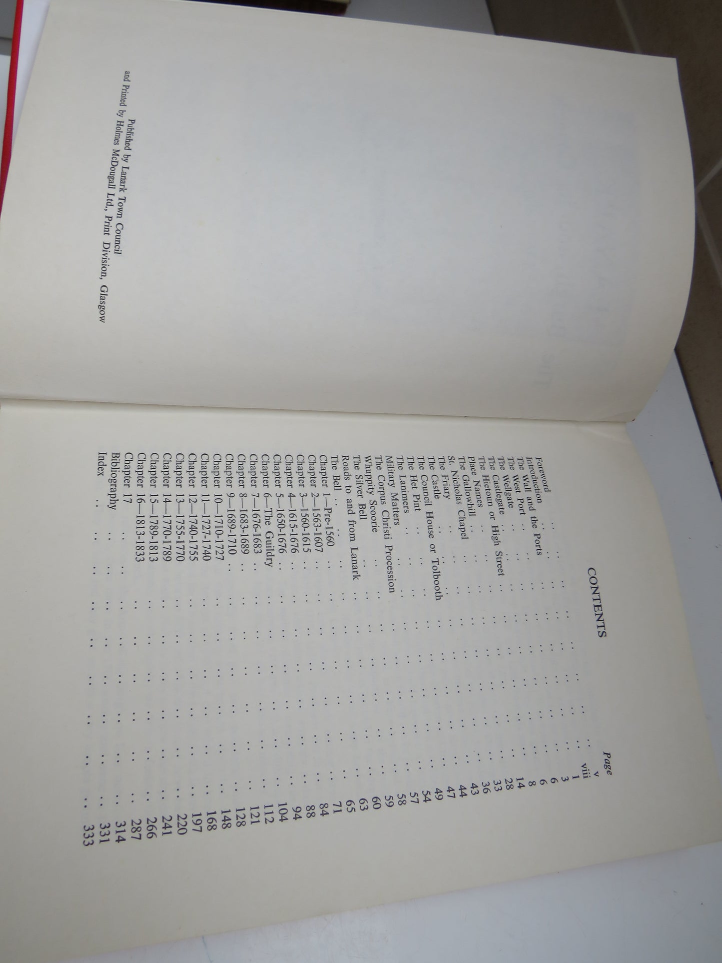 Lanark: The Burgh and Its Councils 1469-1880 By A. D. Robertson 1974