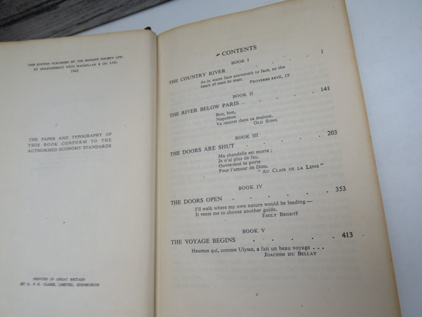 The Voyage By Charles Morgan 1942