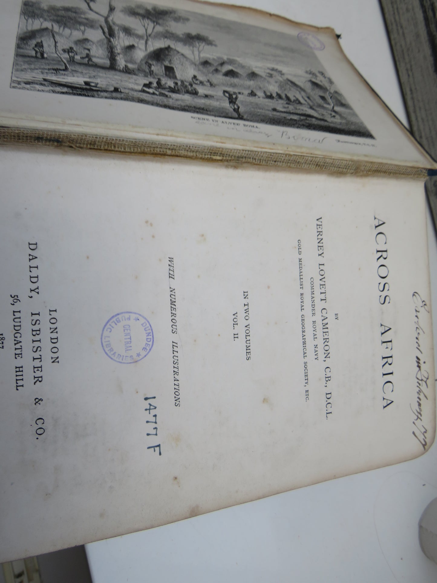 Across Africa By Verney Lovett Cameron 1877 2 Volumes