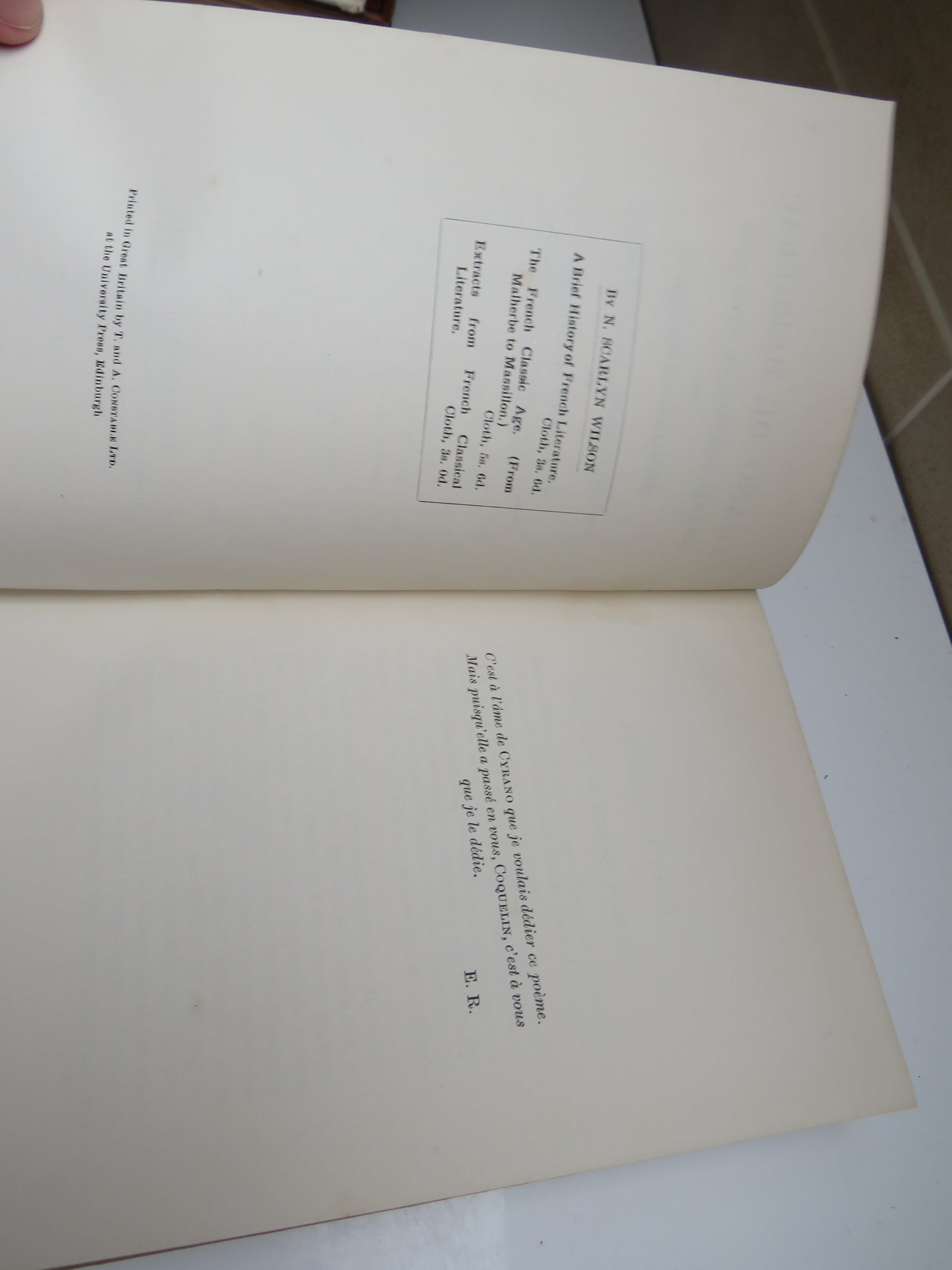 Cyrano De Bergerac Heroic Comedy In Five Acts By Edmond Rostand 1930