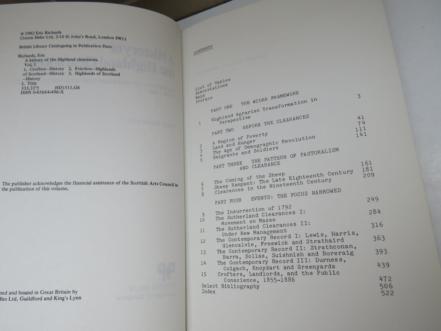 A History of The Highland Clearances Agrarian Transformation and the Evictions 1746-1886 By Eric Richards 1982