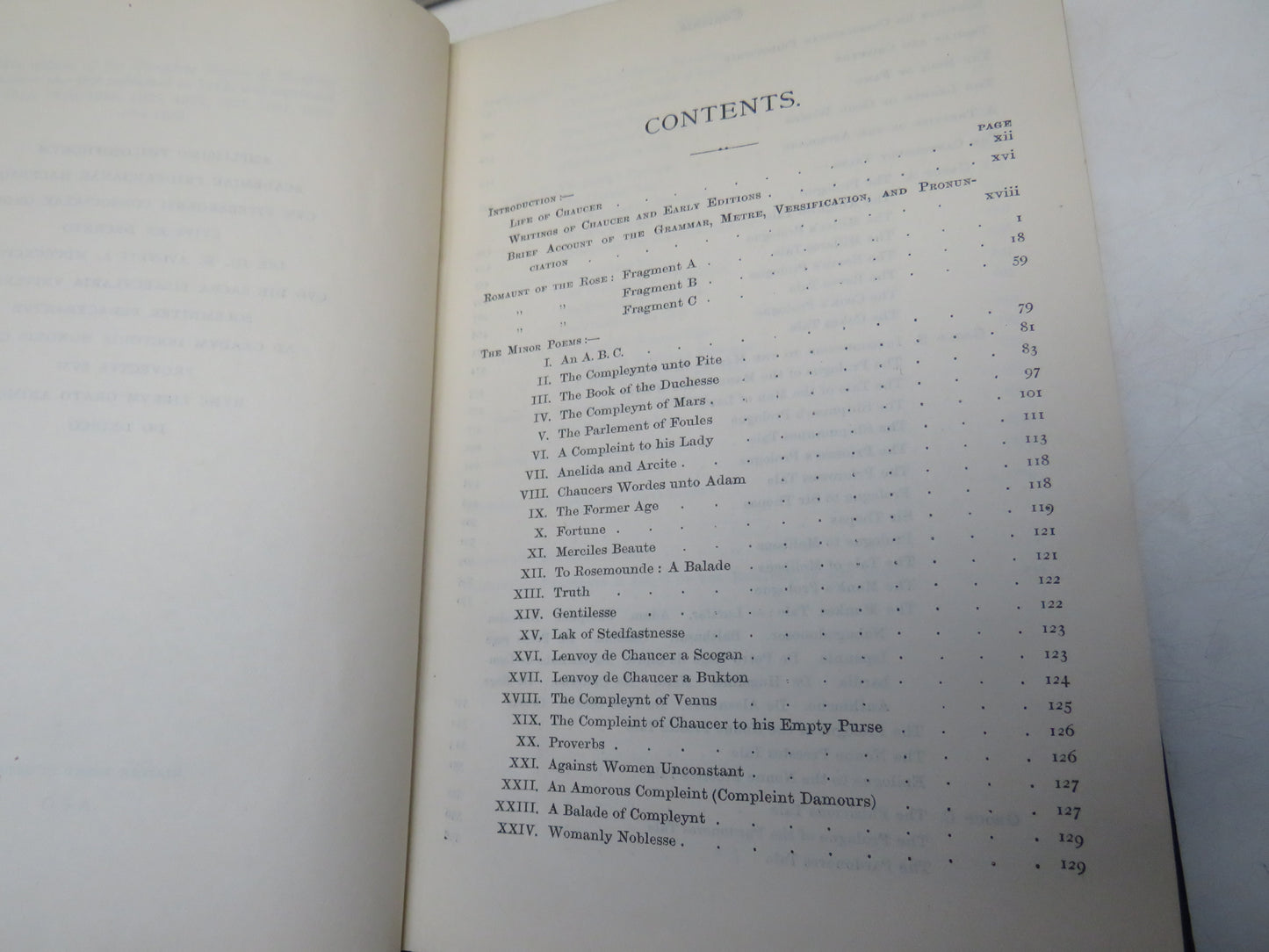 The Complete Works of Geoffrey Chaucer Edited From Numerous Manuscripts By Walter W. Skeat 1937