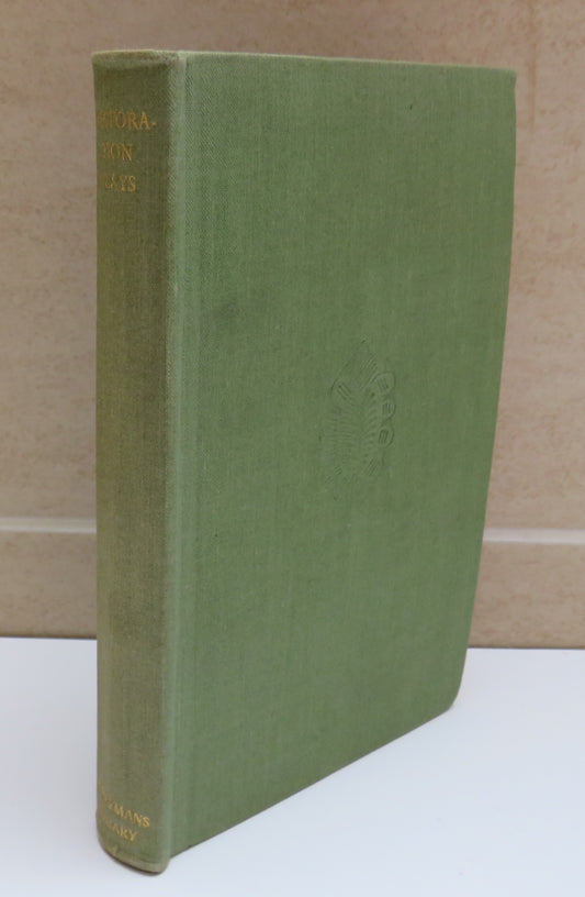 Restoration Plays from Dryden to Farquhar, Poetry & The Drama, Everyman's Library edited by Ernest Rhys, 1939