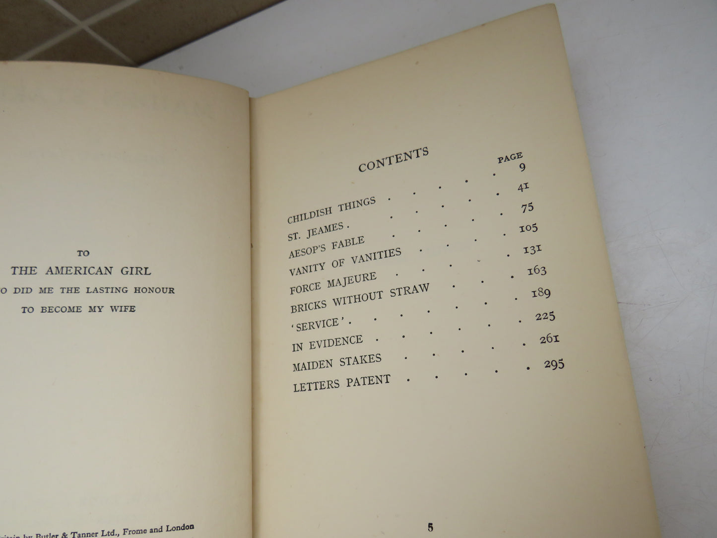 Maiden Stakes By Dornford Yates 1931 1st Edition