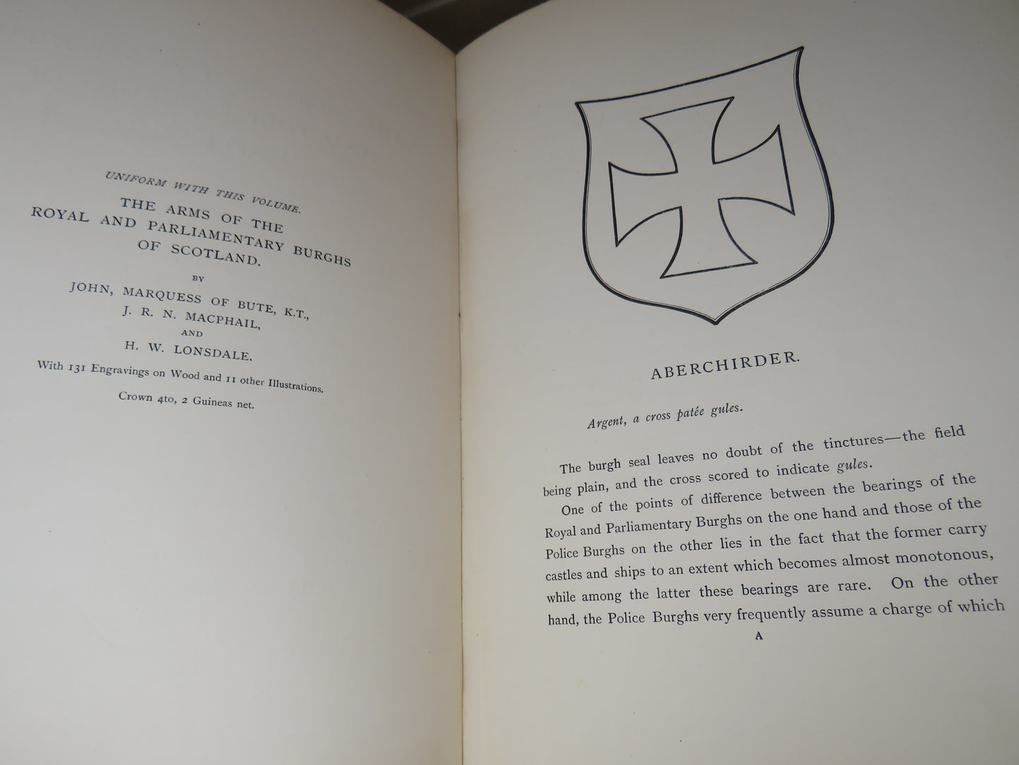 The Arms of the Baronial and Police Burghs of Scotland by John Marquess of Bute, J. H. Stevenson & H. W. Lonsdale, 1903