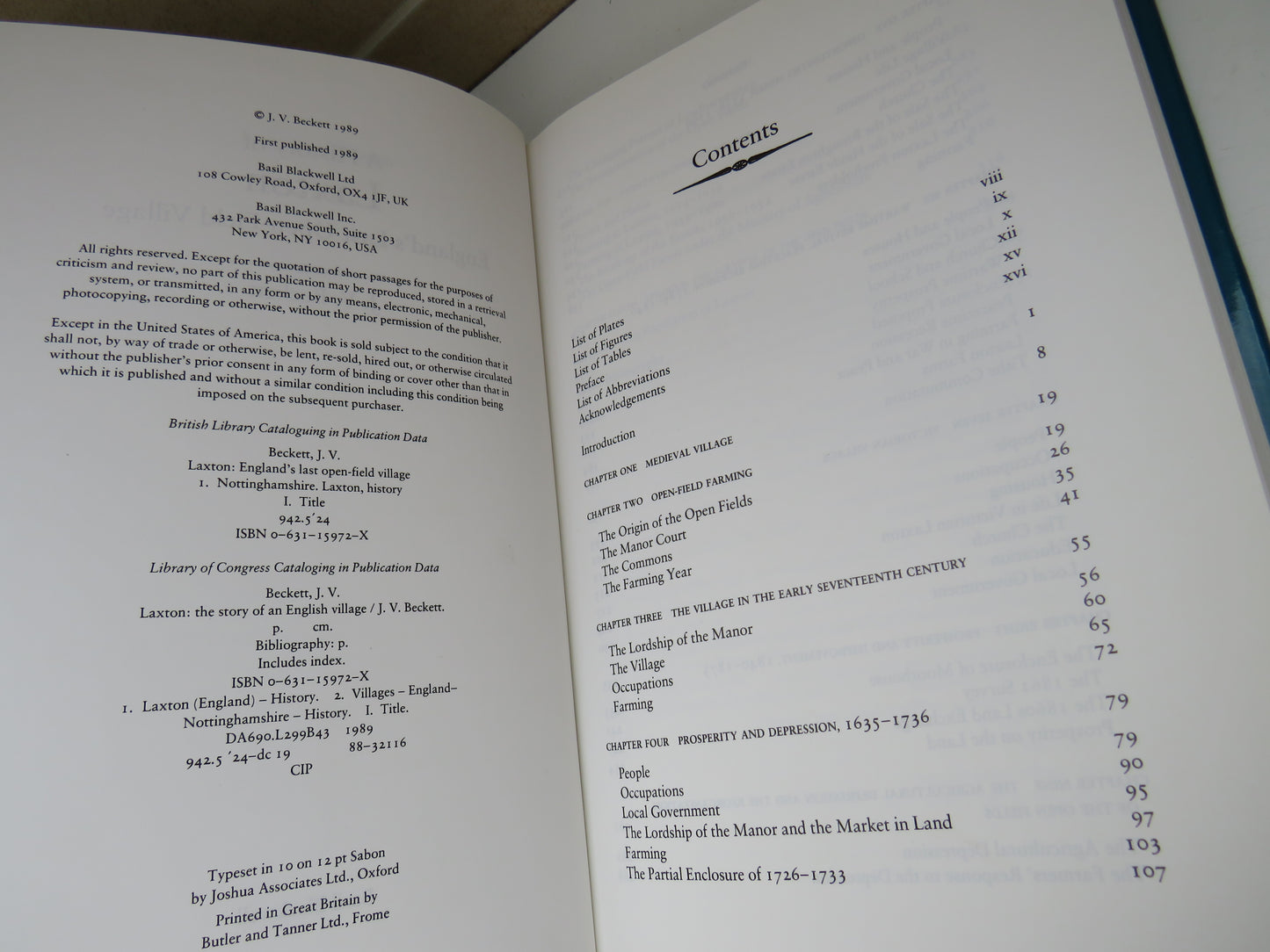 A History of Laxton, England's Last Open-Field Village by J.V. Beckett, 1989