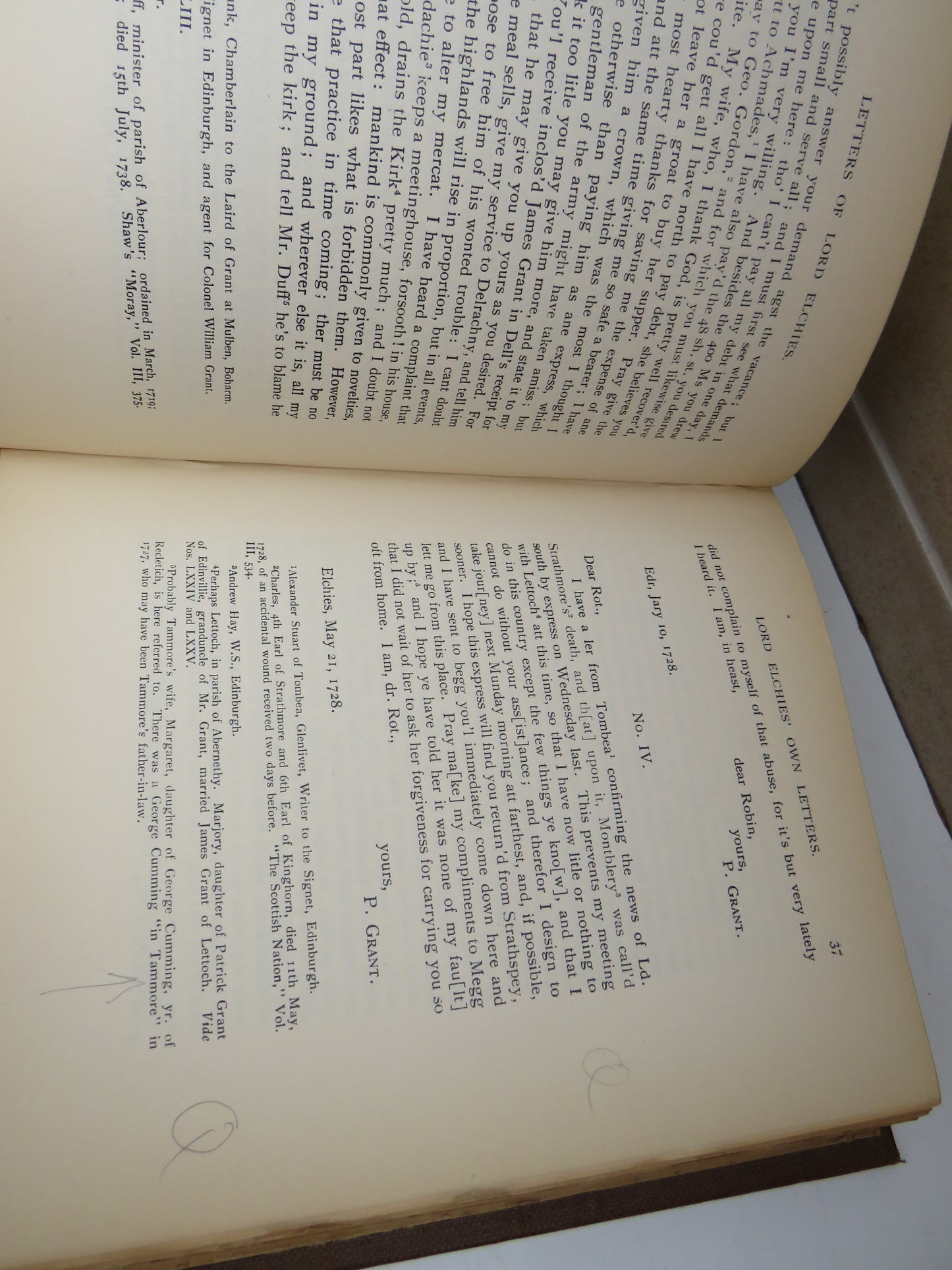 Letters of Patrick Grant, Lord Elchies with Memoir, Etc. by H. D. Macwilliam, 1927