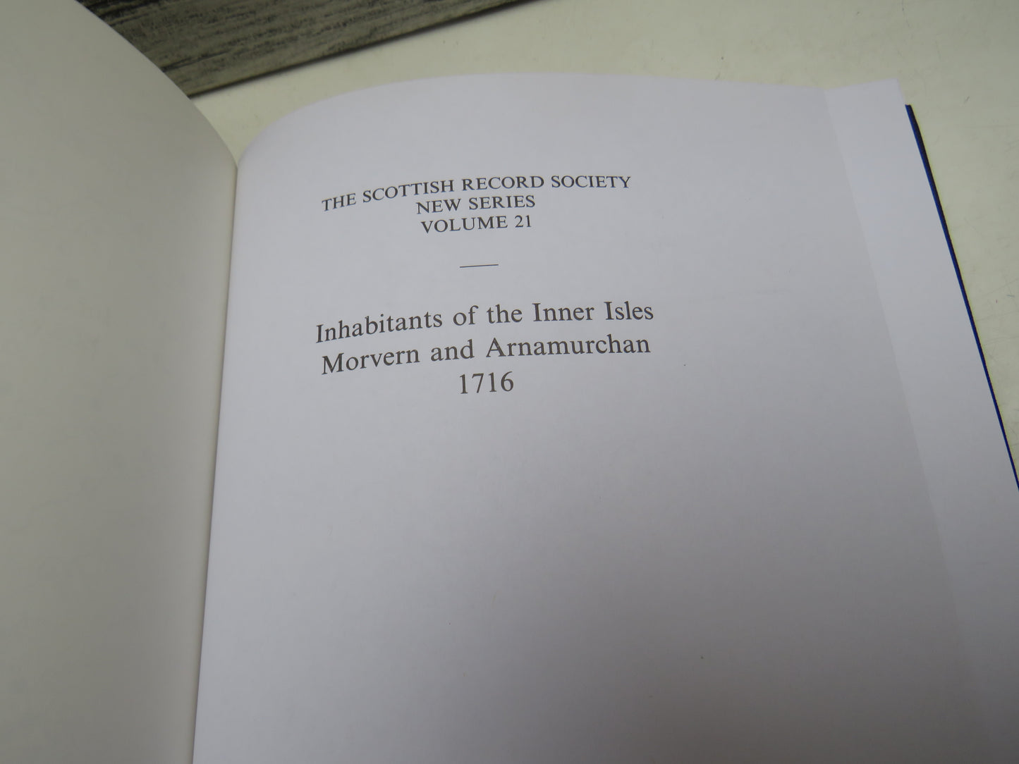 Inhabitants of the Inner Isles Morvern and Arnamurchan 1716 Edited By Nicholas Maclean-Bristol 1998