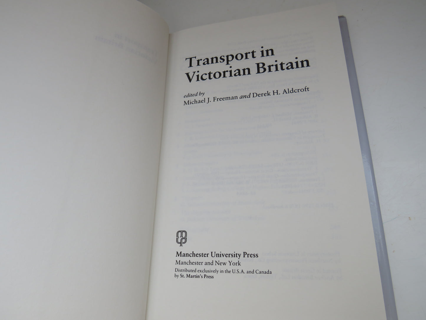 Transport in Victorian Britain, Freeman & Aldcroft, 1988