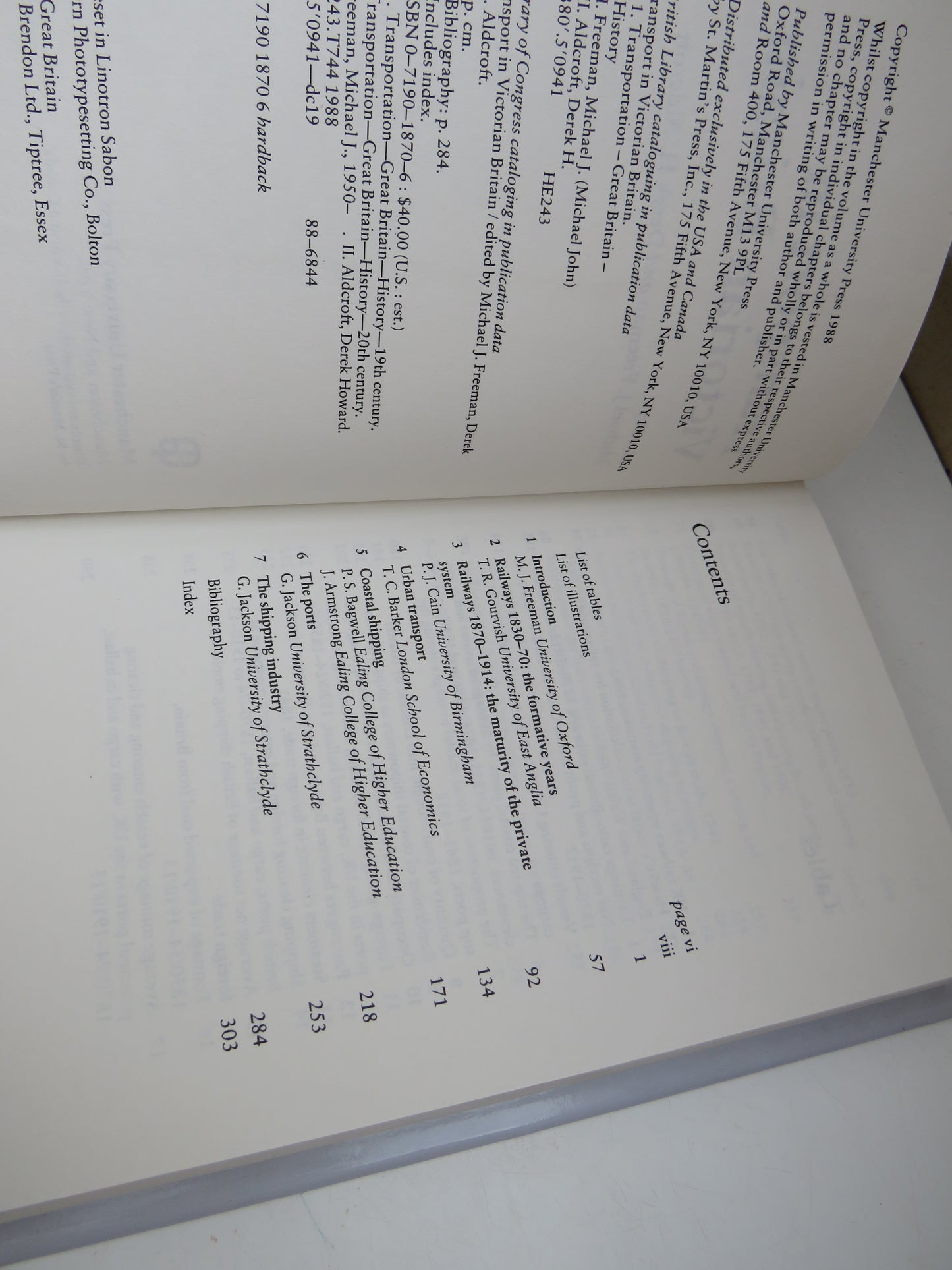 Transport in Victorian Britain, Freeman & Aldcroft, 1988