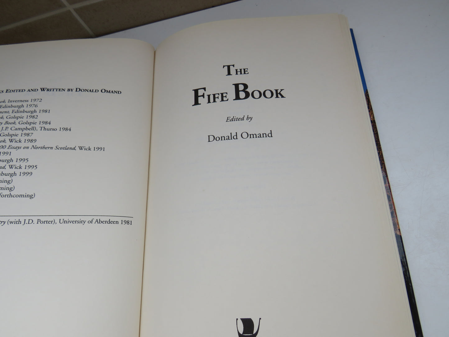 The Fife Book, edited by Donald Omand, 2000