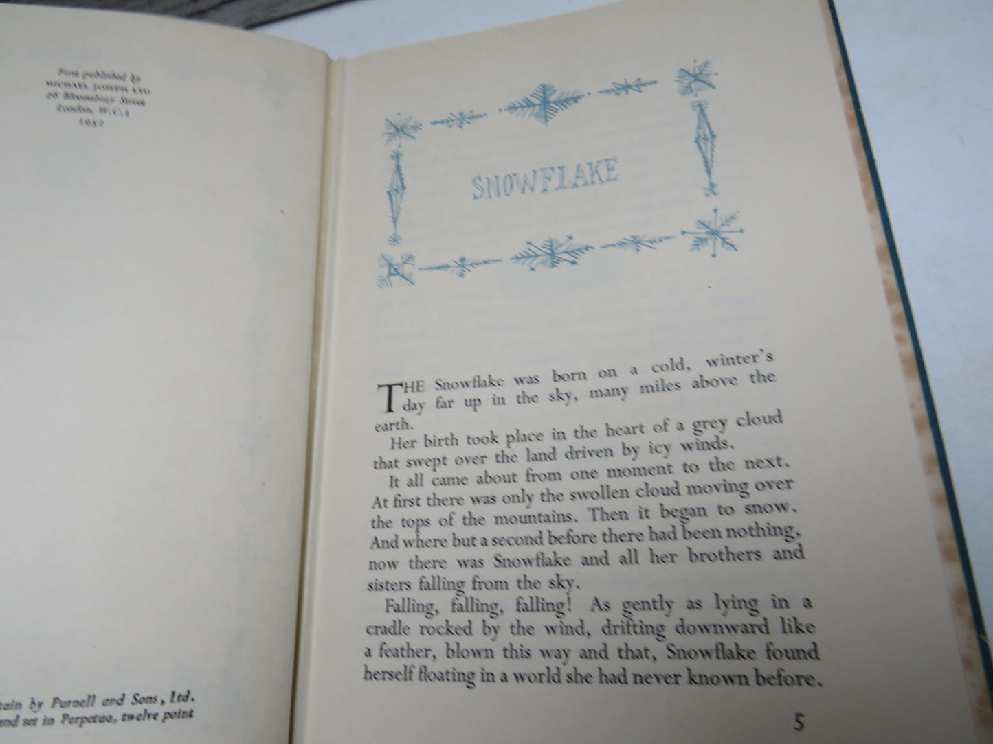 Snowflake By Paul Gallico 1952 1st Edition