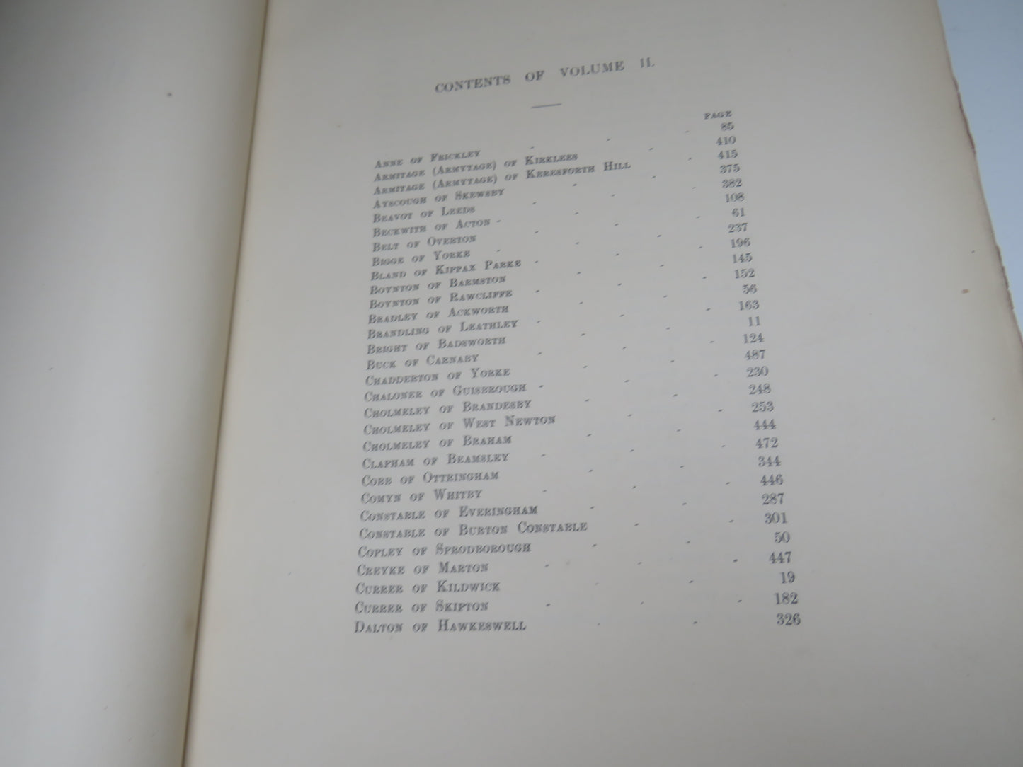 Dugdale's Visitation of Yorkshire With Additions Edited By J.W. Clay Volume II 1907