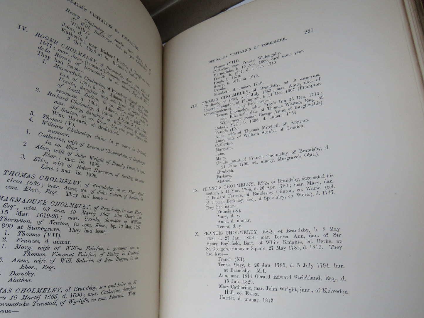 Dugdale's Visitation of Yorkshire With Additions Edited By J.W. Clay Volume II 1907